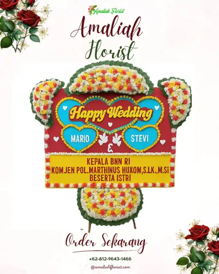Papan Bunga Pernikahan Katikan